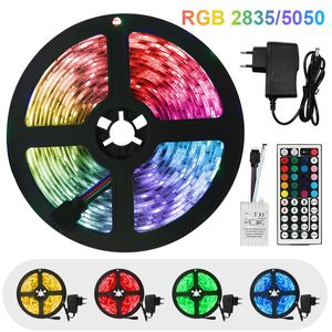 Strips LED Strip Lights RGB /SMD2835 Flexibele lintbanddiode DC 12V TV Desktopscherm Achtergrondverlichting Waterdicht