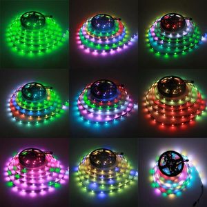 Bandes LED Strip SMD 30leds / m Black PCB Board Flexible Light 1-5m Tapish RAB RVB pour fond télévisé Décoration Stripsled