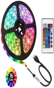 Strips LED TV Backlight 656Ft USB Strip Licht RGB Meerkleurig Met Afstandsbediening Voor Laptop Keuken Spiegel Home Verlichting3264892