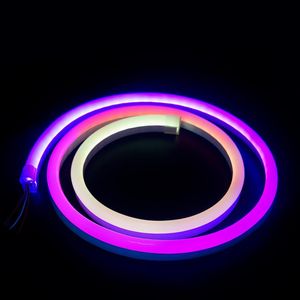Strips Neon Pixel Strip Dream Color 2812 72leds/M DC5V Running RGB Flex Rope Light Waterdichte PVC Tapeled LED
