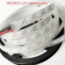 Bandes Nouveau 1 M/5 M WS2815 LED bande (mise à jour WS2813) DC12V adressable individuellement couleur RGB 5050 LED bande; 5 m/bobine; 30 LED s/60 LED s/14