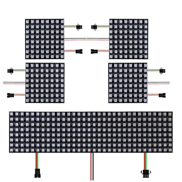 Strips Pixel Screen Panel WS2812 Light 16x16 8x32 Module programmé individuellement adressable WS2812B DC5VLED StripsLED LEDLED LED