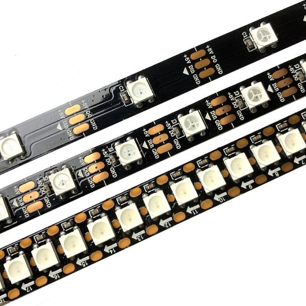 Bandes intelligentes adressables individuellement SMD WS2812 RGB Led bande lumineuse 30/60/144leds noir/blanc PCB étanche IP65LED StripsLED