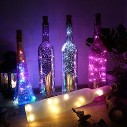 Strips String LED-wijnfles Cork 30 Lichten Batterij voor Party Bruiloft Kerst Halloween Bar Decor Light Strip