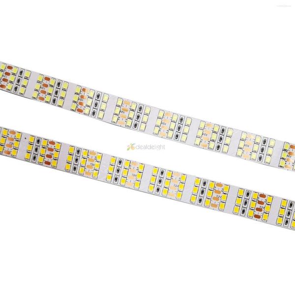 Tiras Super brillante Tirple Row 2835 tira de Led 360 Leds/M 1800 Leds DC12V blanco/blanco cálido 16mm PCB cinta Flexible cuerda raya de luz