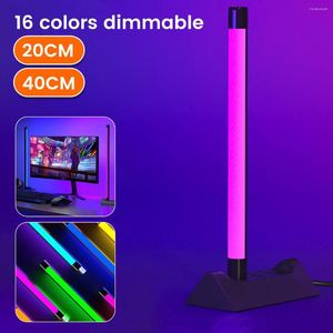 Strips USB aangedreven afstandsbediening RGB Stick Light 2800-6000K 10 Helderheid Selfie Atmosfeer Lamp Bar W/2 Kleuren Modus 3 Verlichting