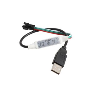 Tiras WS2811 RGB LED Controlador de tira USB / 3PIN Conector JST Snap-in Mini 3 teclas para luz de píxel DC5V-24VLED