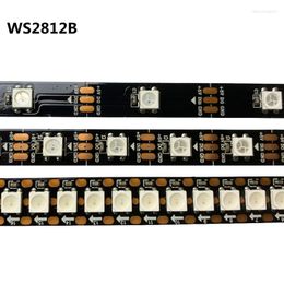 Strips WS2812B WS2812 Strip LED individualmente direccionable RGB Light Black/White PCB Waterproof IP30/IP65/IP67 Cinta de lámpara DC5V