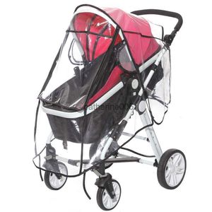 Wandelwagen Accessoires Waterdichte Regenhoes Transparante Wind Dust Shield Rits Open Voor Kinderwagens Kinderwagens Regenjas L230625