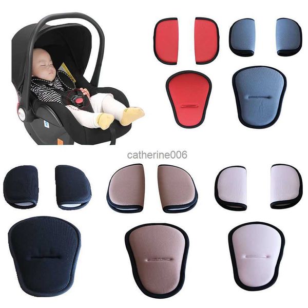 Correa de la correa del cochecito cubre hombreras suaves almohadilla de la entrepierna para asiento de coche de bebé arnés de silla alta infantil accesorios de cochecito 3 uds L230625