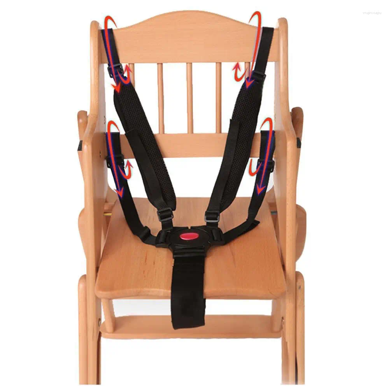 Stroller Parts 1PC Baby 5 Point Car Harness Strap Kids High Chair Safety Belt Safe Fashion Black Pram Accessories