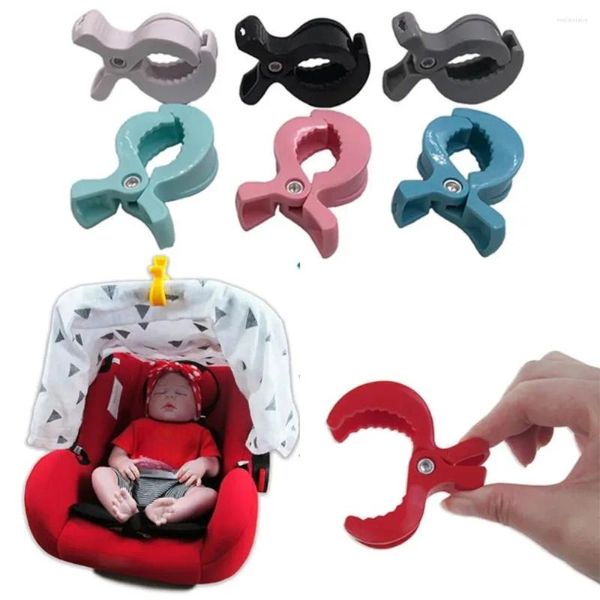 Piezas de cochecito, 2 uds., cochecito colorido para bebé, Clip de juguete, cubierta de gancho para cochecito, manta, mosquitera, Clips, accesorios para niños pequeños