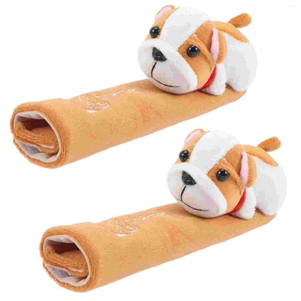 Pièces de poussette 2 pièces housses de ceinture de sécurité de voiture coussins de sécurité dessin animé chien protecteur de ceinture de sécurité automatique