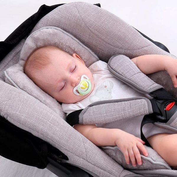 Accesorios para piezas de cochecito, almohadilla de protección de felpa, cojín para asiento de coche de bebé, cubierta para cabeza y cuerpo, dosel, 2022