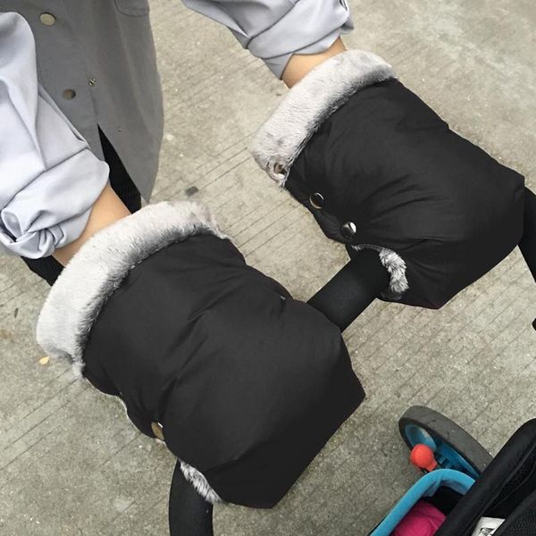 Poussette pièces accessoires 2 pièces hiver chaud gants étanche landau accessoire coupe-vent landau main manchon enfant gant