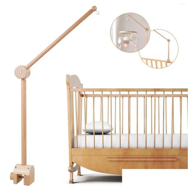 Porte-pièces ACCESSOIRES ACCESSOIRES BÉBÉ BRAND MOBILE ARM 27 pouces en bois Cloud Bed Bell Ajustement Hanging Toy Hanger Decoration Decoration D OtkyB