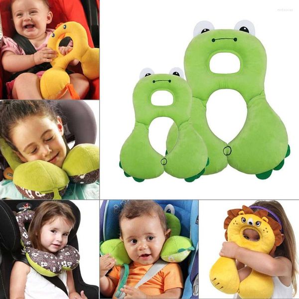 Accesorios para piezas de cochecito, almohada para bebé, asiento de Coche infantil, protección para cabeza y cuello, soporte ajustable suave en forma de U