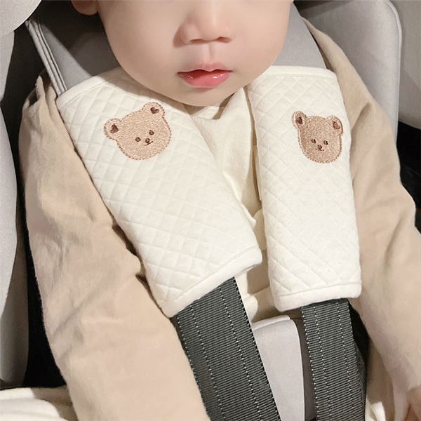 Poussette pièces accessoires bébé ceinture de sécurité coussin bandoulière couverture poitrine Protection véhicule siège pour enfant doux Pad anti-étranglement 230620