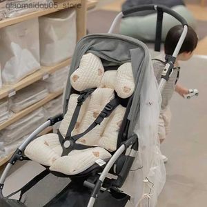 Pièces de poussette accessoires Baby Soutron Coussin de siège Car Puchair doublure en coton épais accessoires pour bébé Q240416