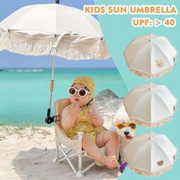 Wandelwagenonderdelen accessoires schattig baby paraplu zonneschadeboemien kinderen buiten zonschaduw strand UV Protection Kids Pography Props 230427