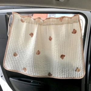 Poussette pièces accessoires mignon dessin animé brodé épaissi coton bébé voiture fenêtre pare-soleil couverture UV Protection ventouse installé rideau coulissant 230731