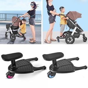 Accessoires de pièces de poussette Mode enfants poussette adaptateur de pédale deuxième enfants remorque auxiliaire Scooter auto-stoppeur enfants plaque debout avec siège 230919