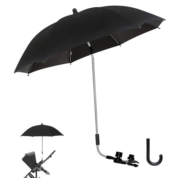 Cochecito Piezas Accesorios para Sun para PROTECCIÓN Cochecito Sombrilla Cochecito Fácil de ensamblar Anti-UV Paraguas Cochecito Silla de ruedas Accs al aire libre Negro 80CM 230731