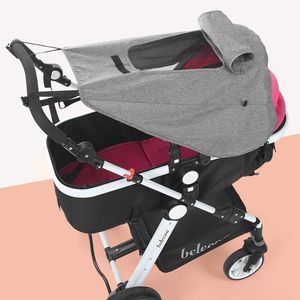 Stroller-onderdelen Accessoires Accessoires Hooggereet Tweewegen Baby Baby Shning Shading Anti-ultraviolet Sun Cover Anti-Rain Canopy UniversalStroller