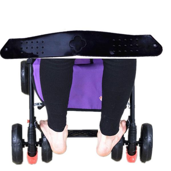 Poussette Pièces Accessoires Premium Qualité Pédale Poussette Landau Noir En Plastique Compact Léger Antidérapant Bébé Repose-pieds