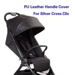 Accessoires voor wandelwagenonderdelen PU-lederen armsteunhoes voor Silver Cross Clic HandleBumper Sleeve Case Bar Beschermend 230909