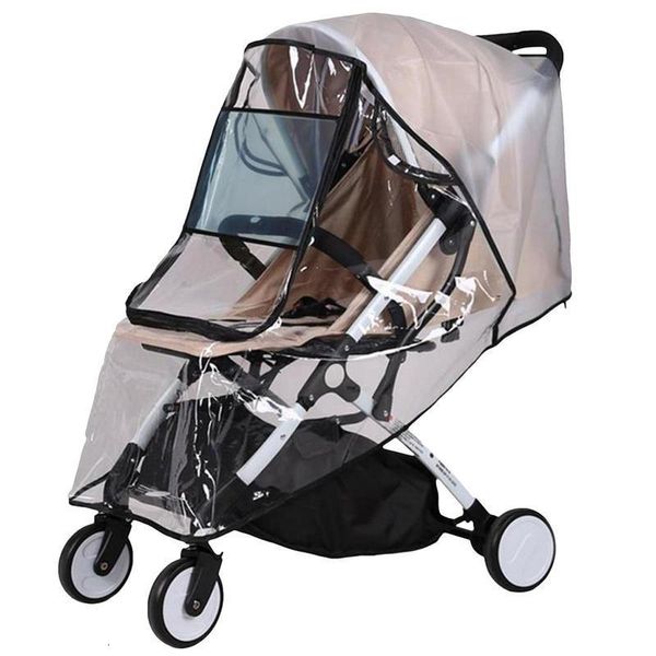 Pièces de poussette accessoires housse de pluie universelle bébé voiture météo vent pare-soleil Transparent respirant chariot parapluie imperméable 230111