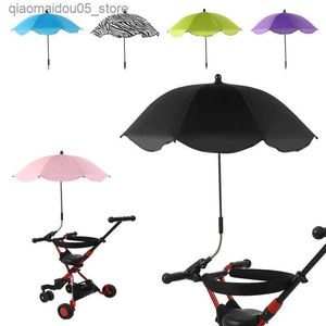 Pièces de poussette Accessoires Universal Baby Poustre parapluie UV Sunshade réglable UV pour accessoires en cartle à main Portable Proje Q240416