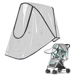 Kinderwagen Onderdelen Accessoires Universele Regenhoes Baby Auto Weer Wind Zon Schild Transparant Ademend Trolley Paraplu Regenjas 230628