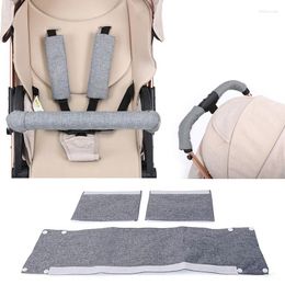 Wandelwagenonderdelen armleuning dek af schutting beschermer baby veiligheid veiligheidsgordel schouderaccessoires katoen gaasgruil