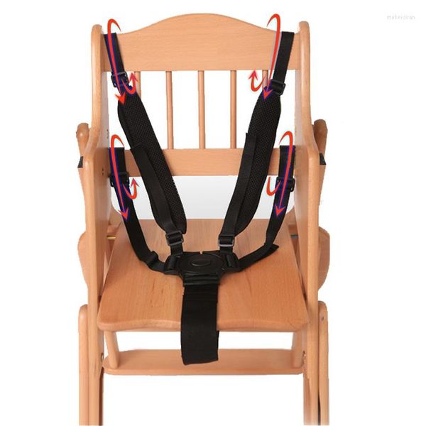 Pièces de poussette bébé 5 points harnais ceinture de sécurité ceintures de sécurité pour chaise haute landau poussette enfants enfant poussette 360 crochet rotatif T0210