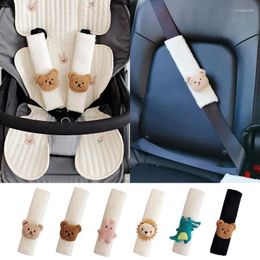 Piezas de cochecito, funda para cinturón de seguridad de coche de bebé, accesorios de seguridad de felpa, cojín, correa de hombro, protección de pecho para niño, almohadilla suave