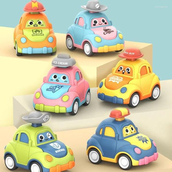Porte-pièces bébé dessin animé jouet voiture mini presse go véhicules inertia tire les voitures montessori