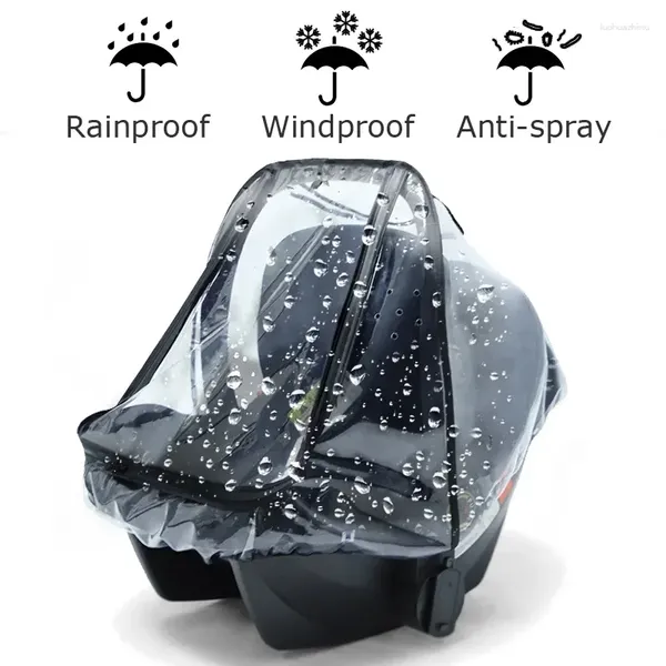 Pièces de poussette Baby Safety Seat Rain Couvre de pluie Panier transparent sortant Cradle Dust Chaid