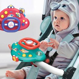 Stroller-onderdelen Baby Toys Electric Simulation Driving Car Co-Pilot Steering Wheel Early Education voor peuters