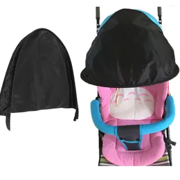 Stroller -onderdelen Zwarte stofomslag Winddichte bescherming Hood Baby Sunshade Accessories Sunshield