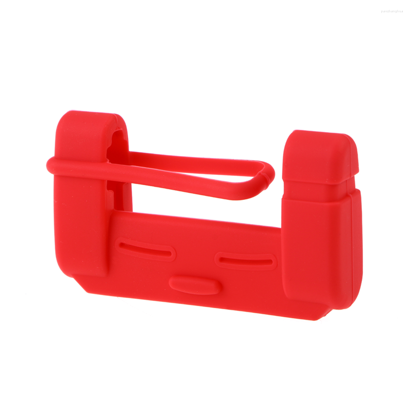 Peças do carrinho de criança cinto de segurança fivela capa clipe de silicone caso cinto de segurança acessório (vermelho)