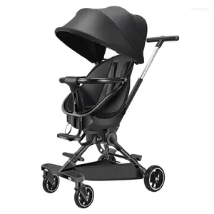 Pièces de poussette Enfant rellinable pliant pivotant bidirectionnel Baby High View Trolley Accessoires