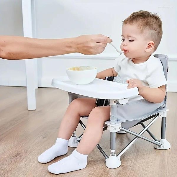 Poussette Parts pour enfants pliants chaise haute salle à manger table bébé petite avec plateau détachable portable et facile à nettoyer