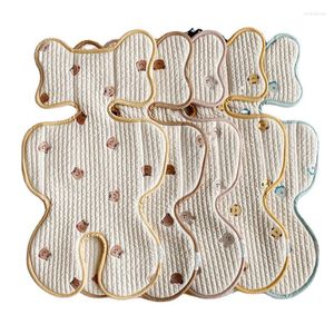 Stroller Parts Cute Bear Tiger Embroidery Baby Pram Car Seat Mat Cotton Pad Infant Liner Mattress Summer General Pushchair Accessories
