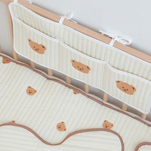 Pièces de poussette sac de rangement suspendu pour couches organisateur de berceau caddie grande capacité coton de qualité lavable en Machine pour décor de lit de bébé