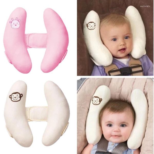 Piezas de cochecito almohada de cuello infantil asiento de plátano asiento protector para bebés soporte para dormir flor de dibujos animados