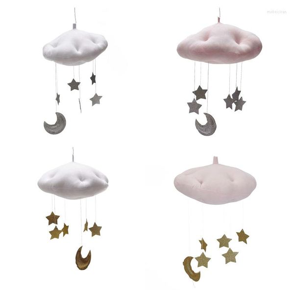 Pièces de poussette L21F suspendus 3D nuage forme mariage ornement chambre décor Po accessoires Art scène bricolage décorations de fête pour bébé cadeau