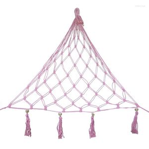 Wandelwagenonderdelen Macrame Hangende net net Kids Toys Storage Basket Boho Wall Mandkets Organisator Hammock