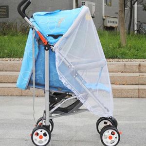 Stroller -onderdelen Pushair Pram Mosquito Insect Net Mesh Buggy Cover voor Baby Infant Netten Veilig