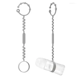 Pièces de poussette Gel de silice corde Anti-chute lavage et nettoyage jouet lanière accessoires pour bébé chaîne de sucette pour enfants réglable gris bonne ténacité